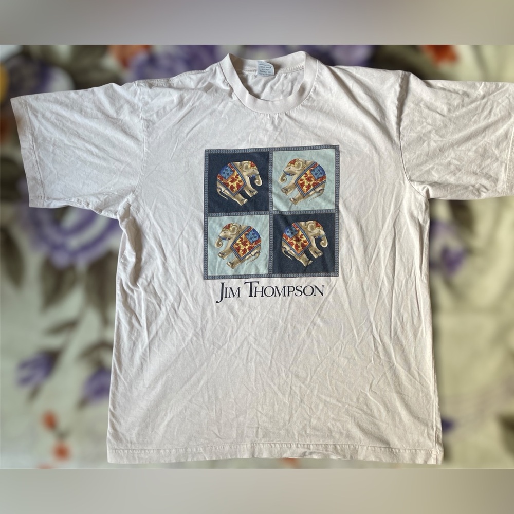 Rare Jim Thompson “Elephant Art” shirt Men’s M fits L